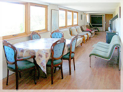 The main hall and hostel dining room