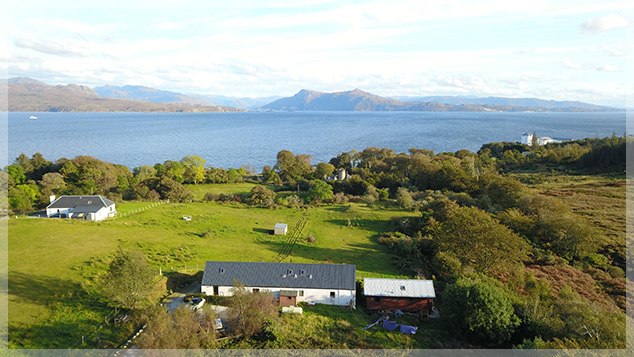 Eriskay Ponies and the view from The Skye Hostel - Flora Macdonald